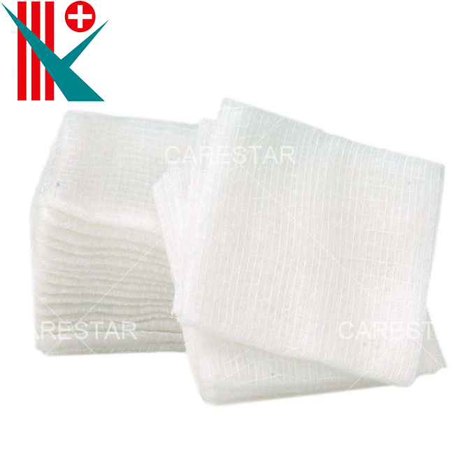 White Absorbent Sterile Gauze Swab Pack for Medical Wound Care