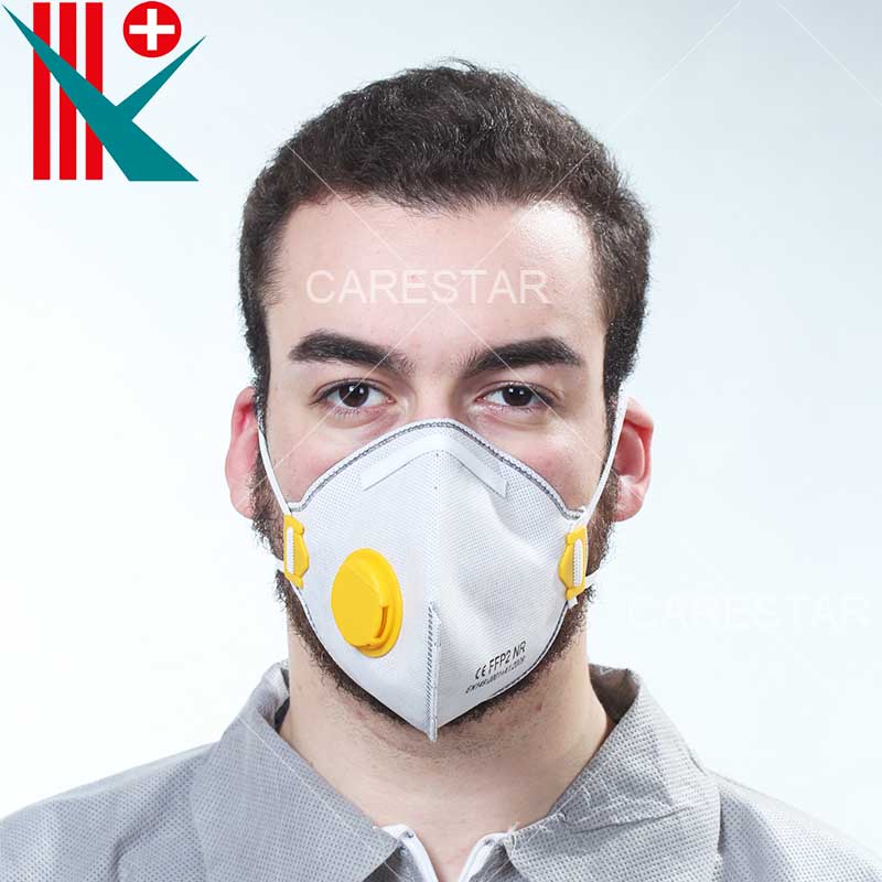 Foldable Active Carbon FFP2 / N95 Respirator with Valve